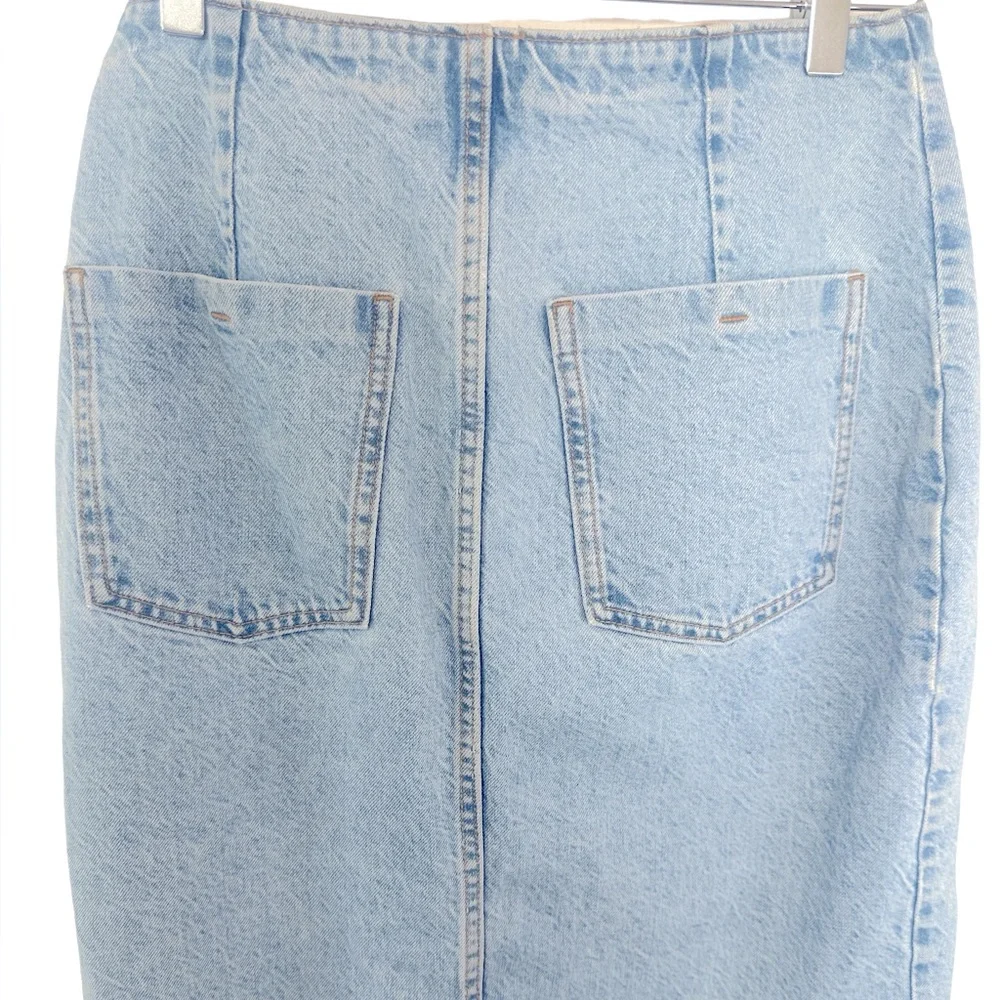 Zara Crossover Denim Midi Skirt - Picture 11 of 13